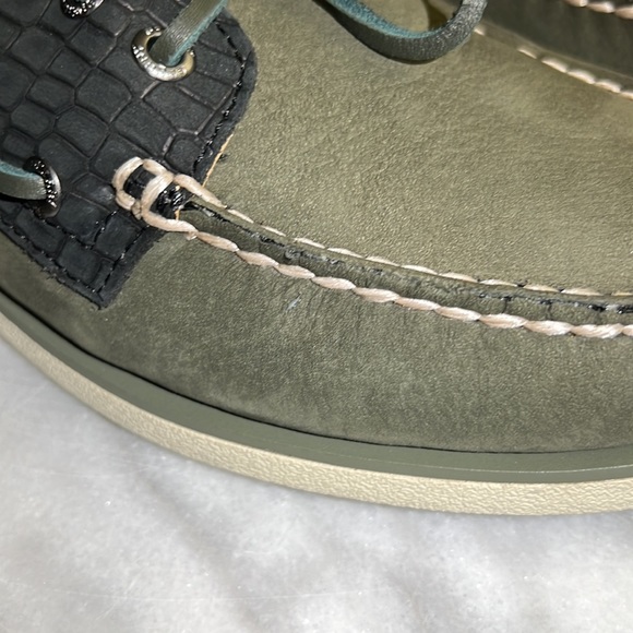SPERRY - Gold A/O CROC OLIVE/BLACK (NEW) - Picture 3 of 5